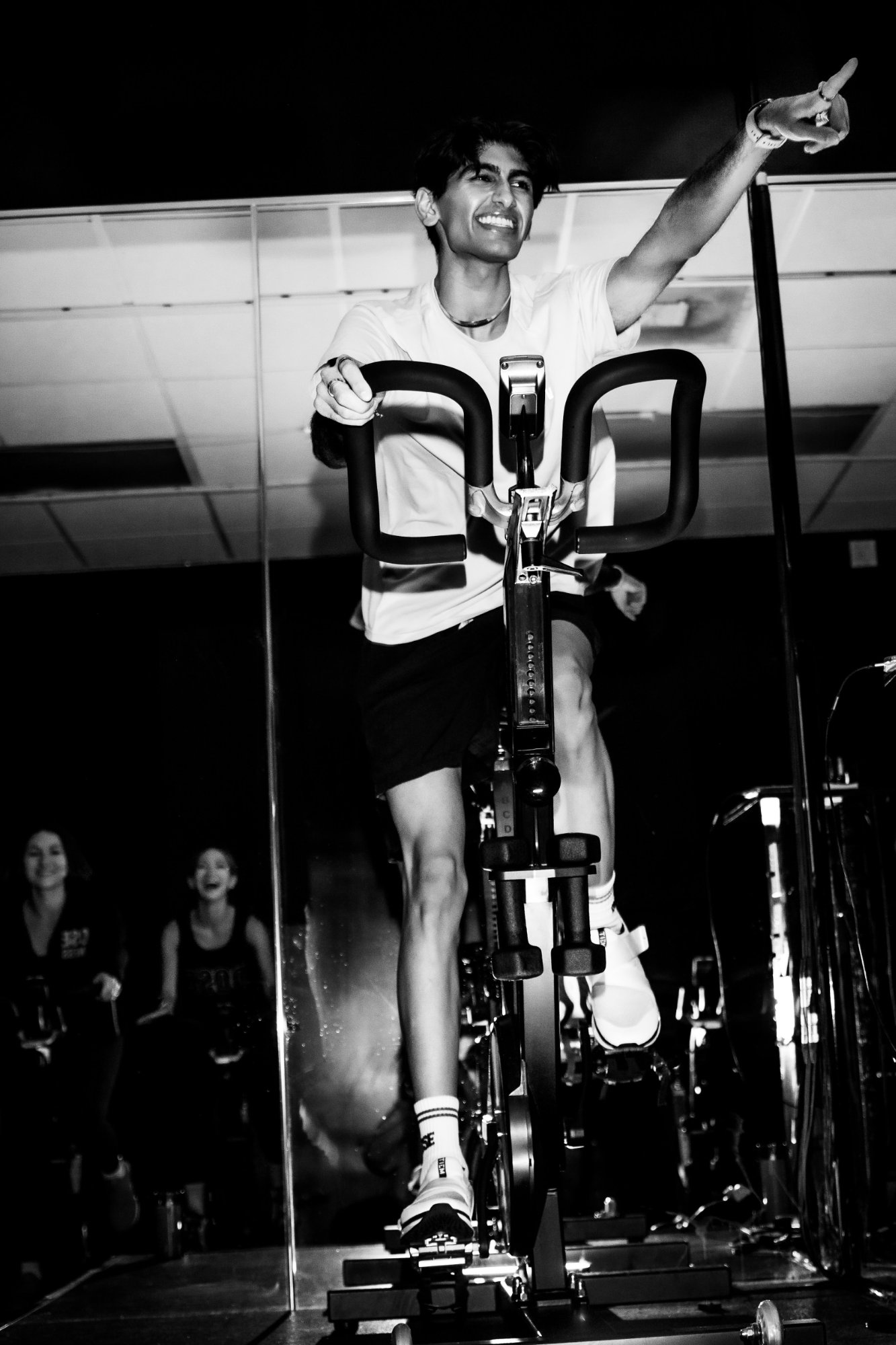 Nitin teaching spin at DOSE Fitness